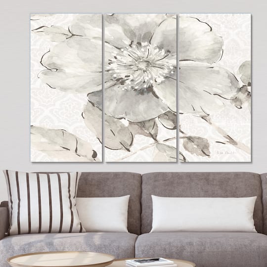 Designart - Indigold Grey Peonies II